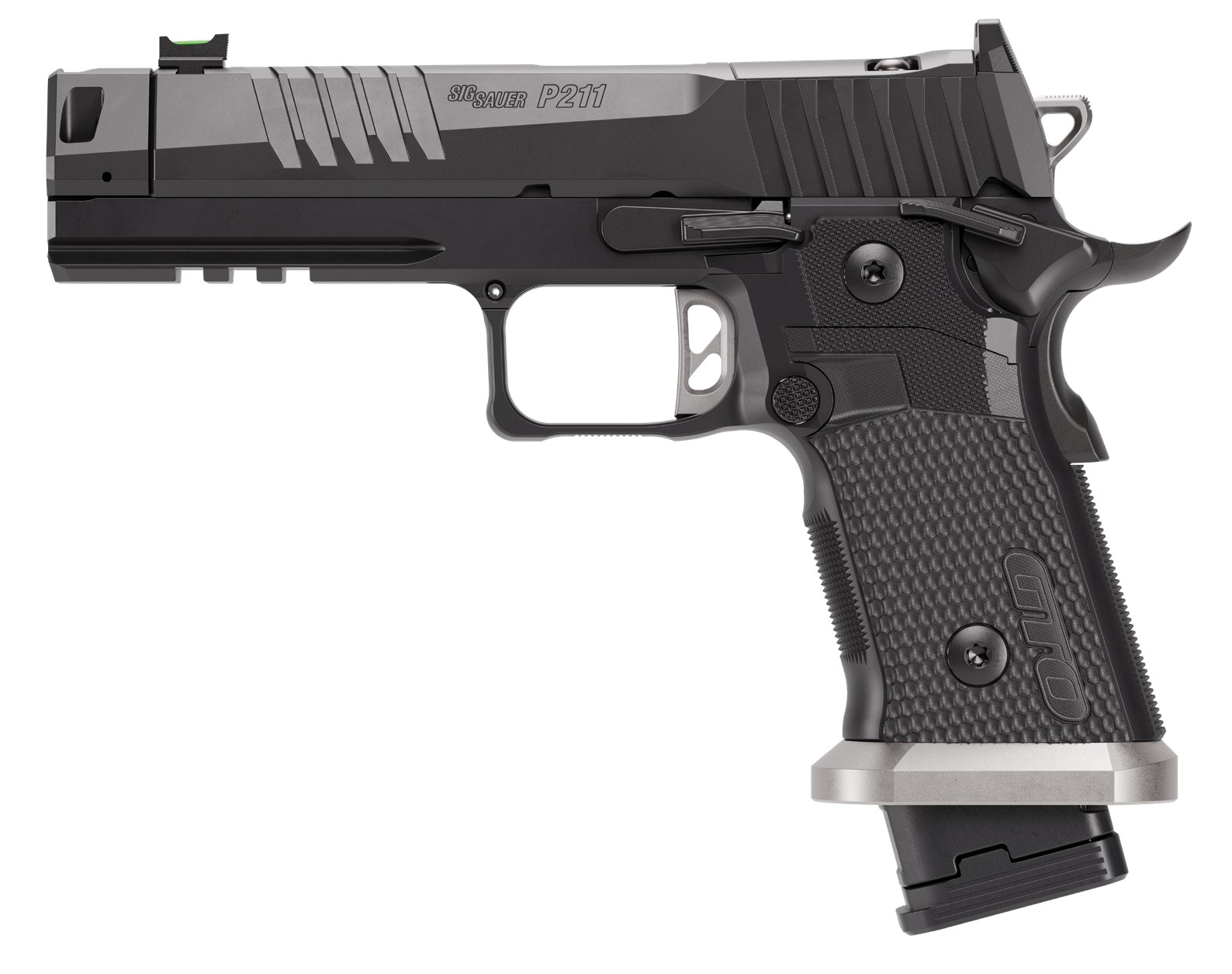 Sig Sauer P211 Comp 9mm Pistol – 4.4" Compensated Bull Barrel, SAO, Optic Ready