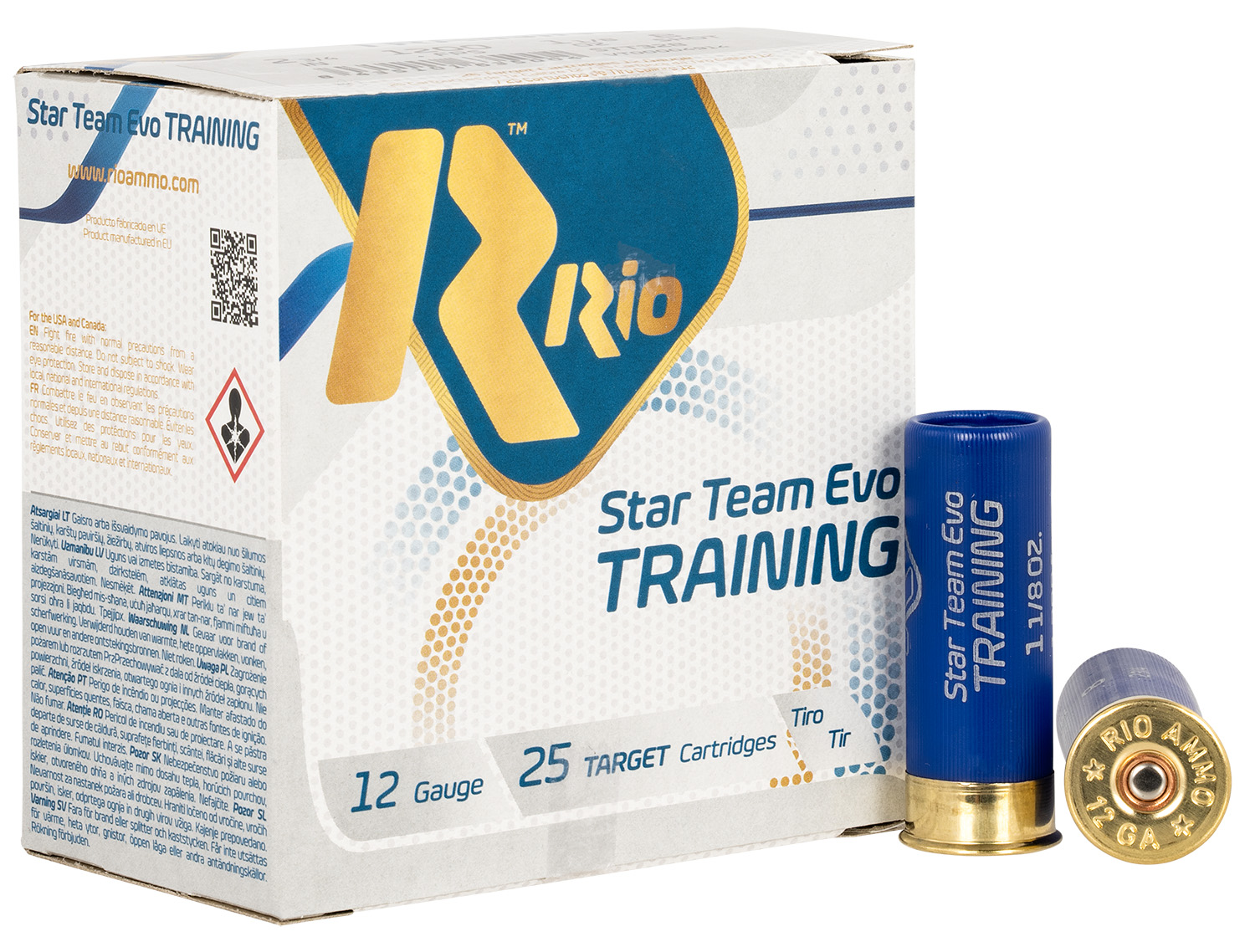 Rio Star Team EVO 12GA 2.75" 1 1/8oz #8 Shot 25rd Box