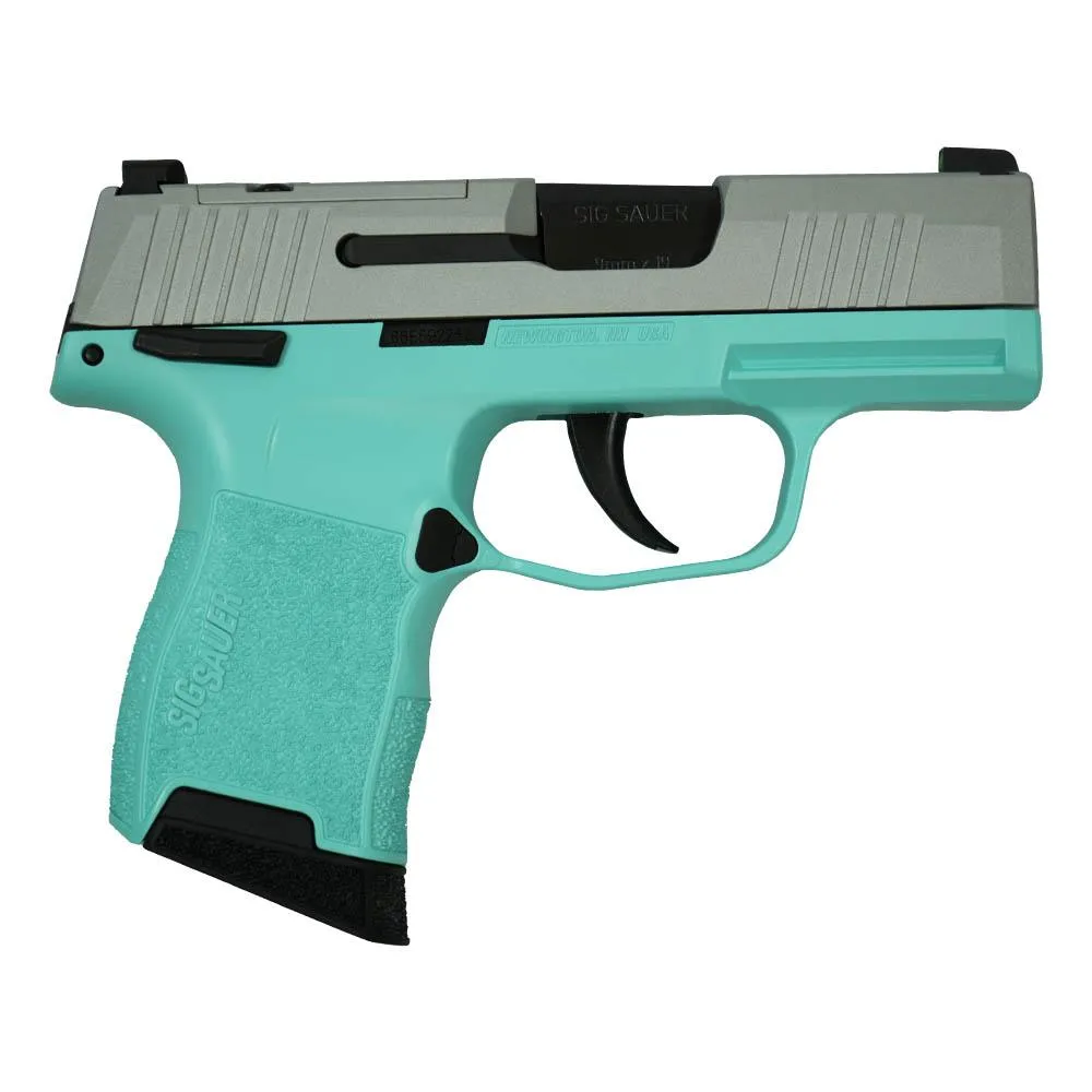 Sig P365 9mm Silver/Robin's Egg 3.1" 10rd (2) MS Optic Ready Pistol