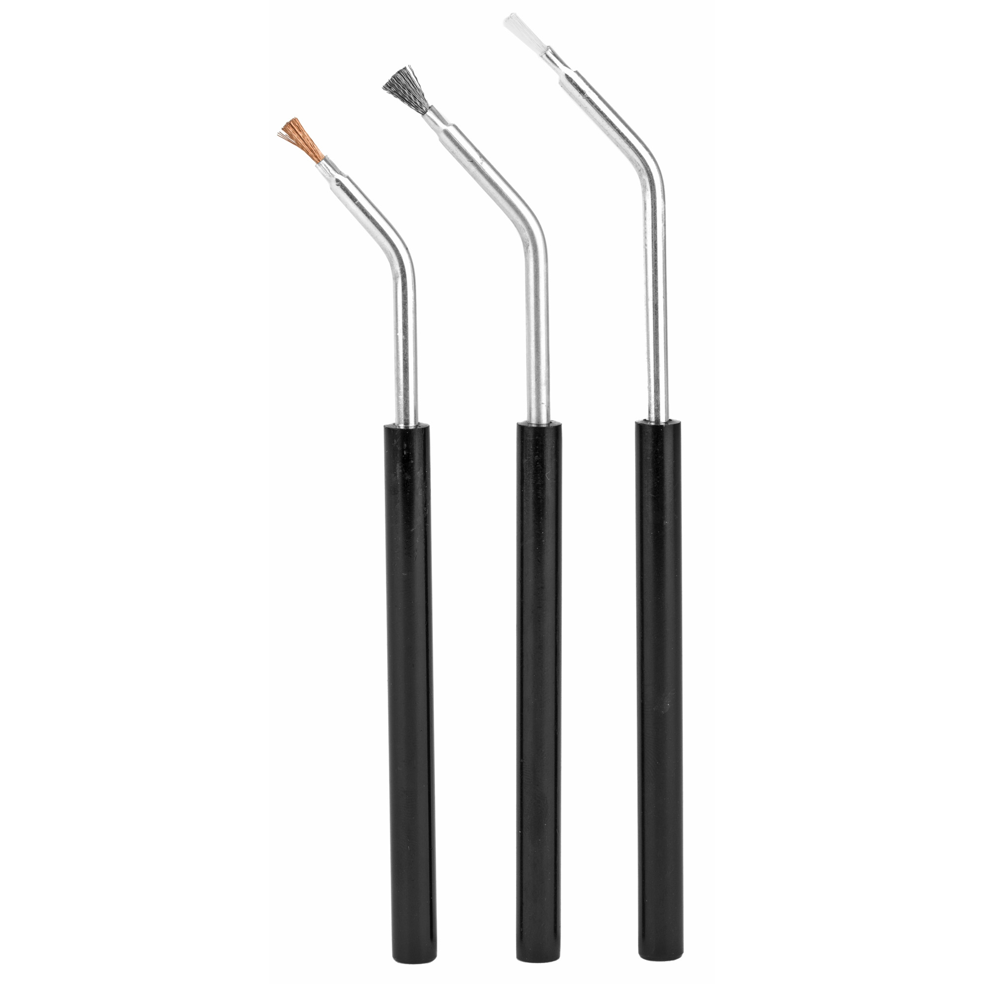 Birchwood Casey Angled Brushes Bronze/Nylon/Stainless Steel 3-Pack