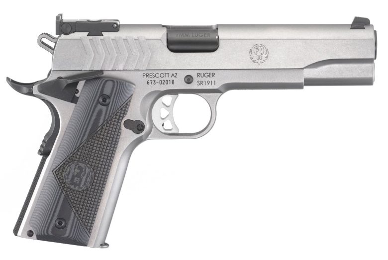 Ruger SR1911 Target 9mm 5 9+1 G10 Grip Stainless Steel Pistol