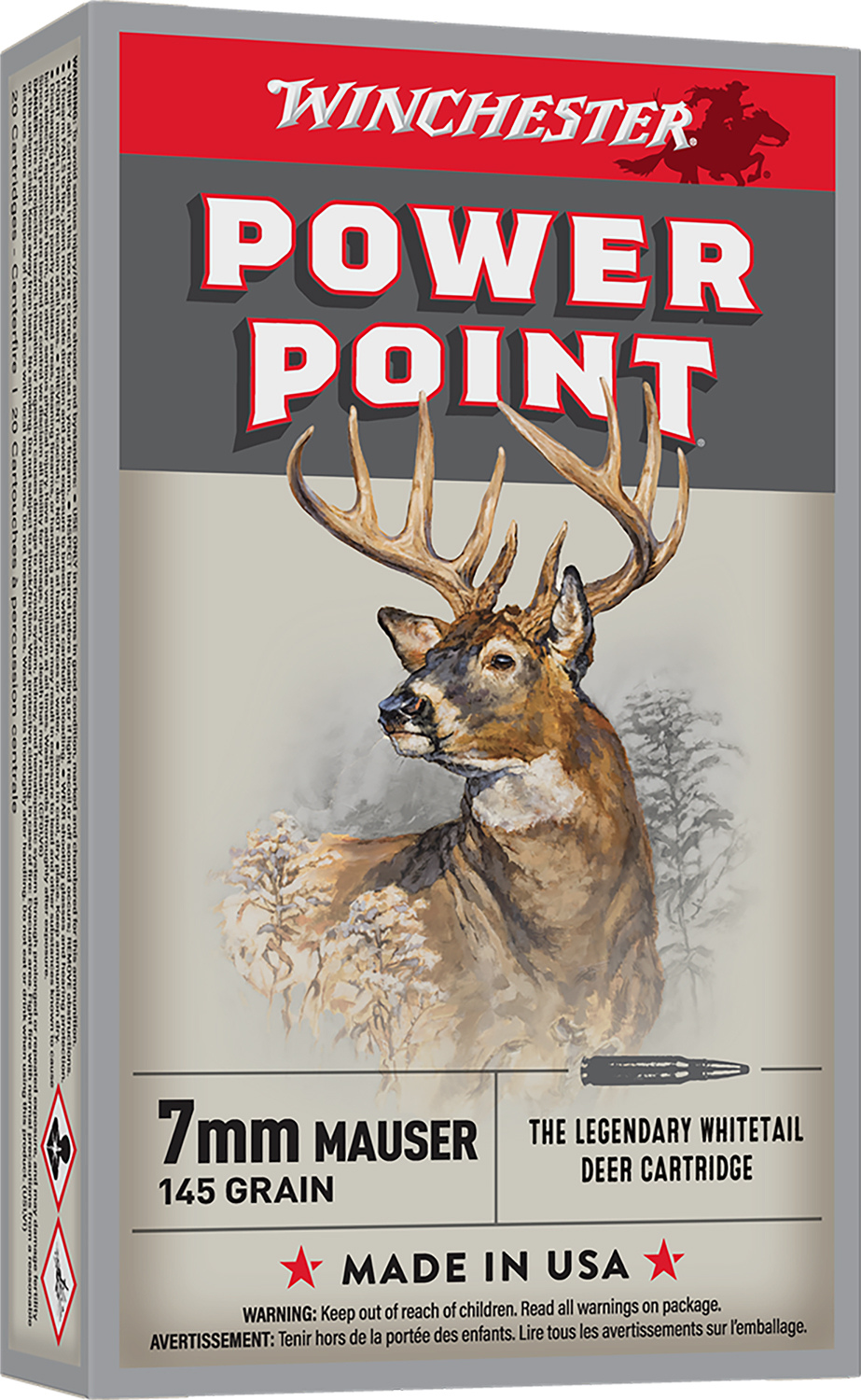 Winchester Ammo X7MM1 Super X 7mmMauser 145gr Power Point 20 Per Box/10 Case