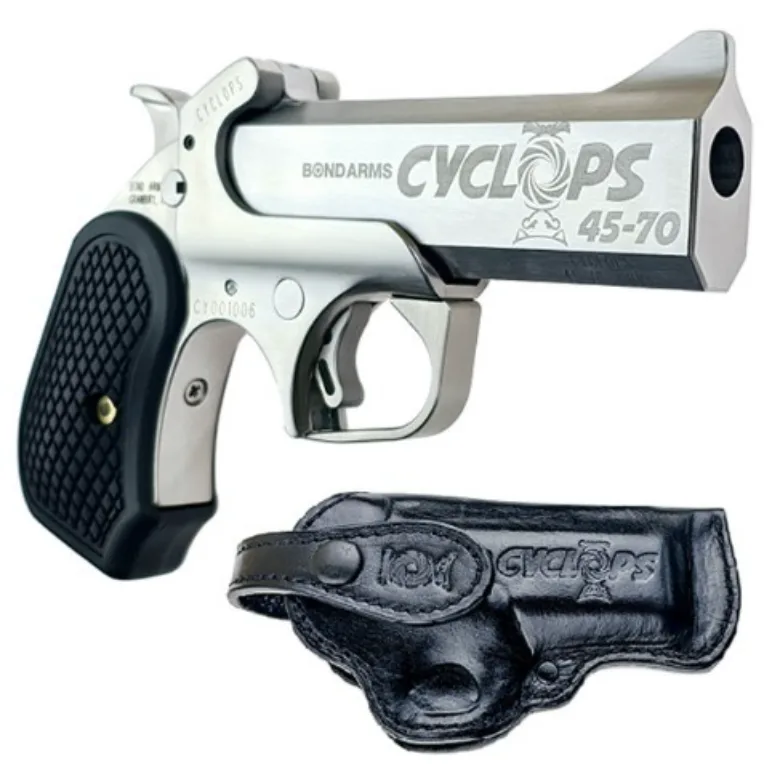 Bond Arms Cyclops 45-70 Gov Derringer – 4.25" Stainless Barrel with Holster