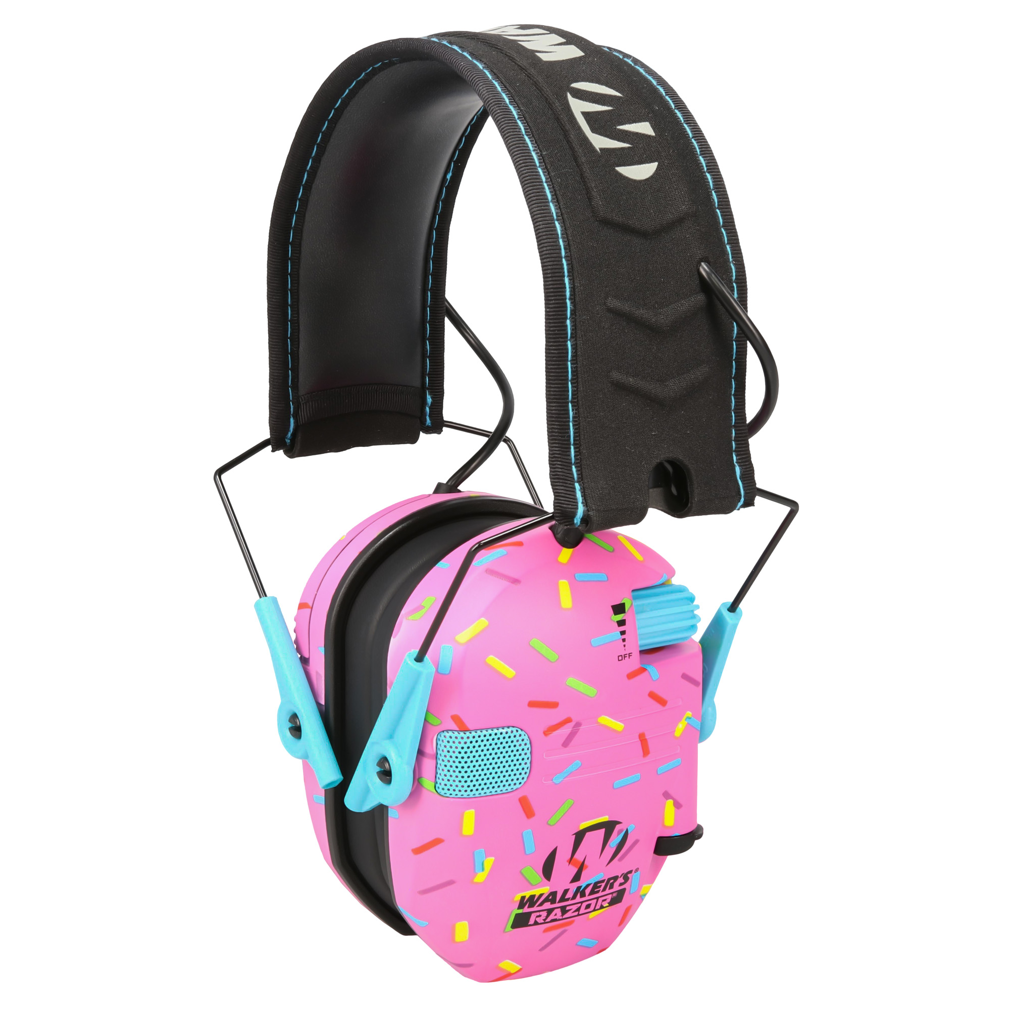 Walker's Razor Slim Electronic Muff - Pink Sprinkles