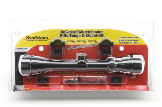 Traditions Scope 3-9x40mm Muzzleloader Scope with Duplex Reticle Matte Black