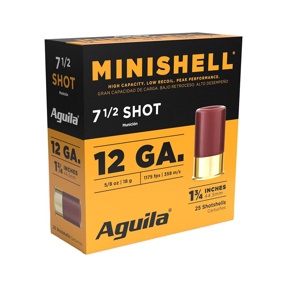 Aguila Minishell Shotshells 12ga 1-3/4" 5/8oz #7.5 25Rd