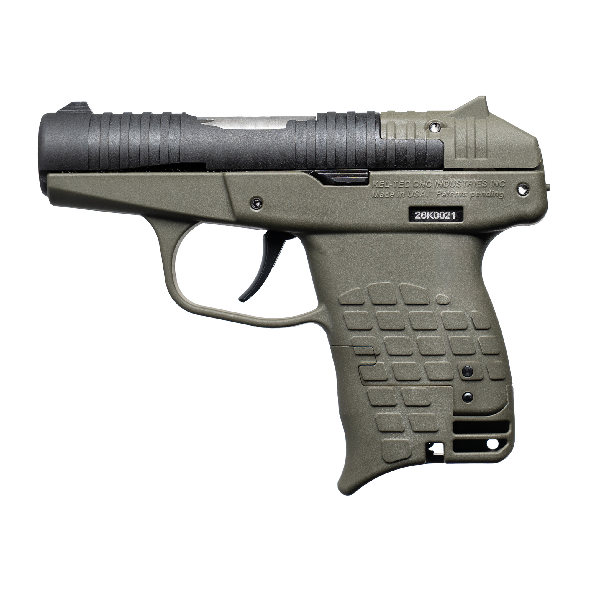 Kel-Tec PR-3AT Semi-Auto Pistol, 380 ACP, 2.85" Barrel, Green/Black