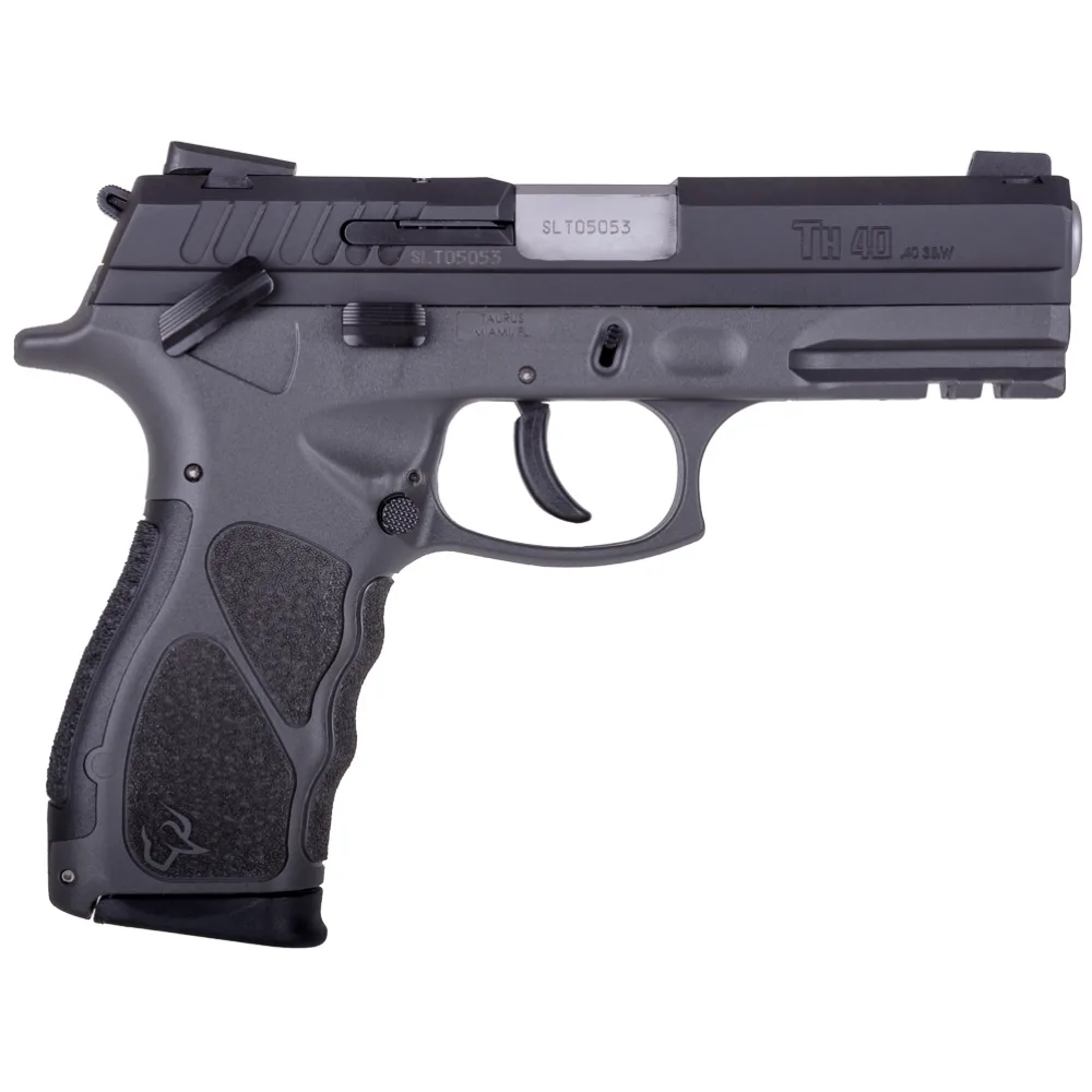 TAURUS TH40 GRAY 40S&W 4.3" 15RD BLACK SLIDE