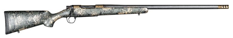 Christensen Arms 8010618900 Ridgeline FFT 6.5 Creedmoor 4+1 20" Carbon Fiber/Threaded Barrel, Burnt Bronze Cerakote, Green with Black/Tan Accents Stock
