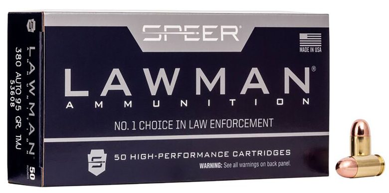 Speer 53608 Lawman 380ACP 95gr Total Metal Jacket 50 Per Box/20 Case