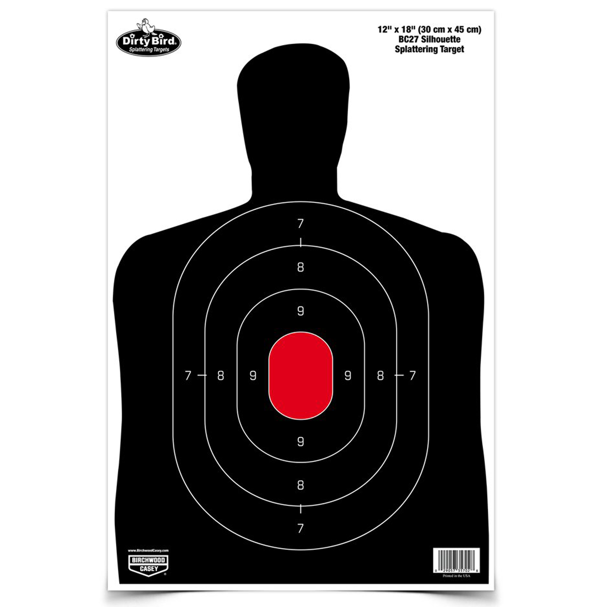 Birchwood Casey Dirty Bird BC-27 Silhouette Target, 12" x 18"