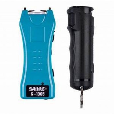 Sabre S-1005-TQ Stun Gun with F15-BKOC Pepper Spray, Turquoise/Black - image 5 of 5