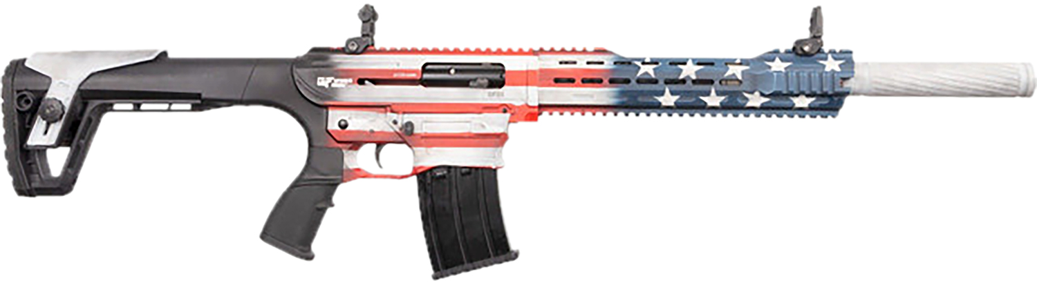 Gforce Arms GF2512USA GF25 USA 12 Gauge Semi-Auto 3" 5+1 20" Flat Dark Earth Cerakote Threaded Barrel, USA Receiver, Black Adjustable Synthetic Stock w/Black Rubber Grip