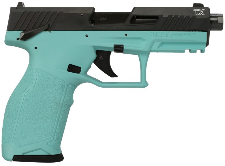 Taurus TX22 .22 LR 4.6" 22+1 Threaded Barrel Cyan Frame Pistol