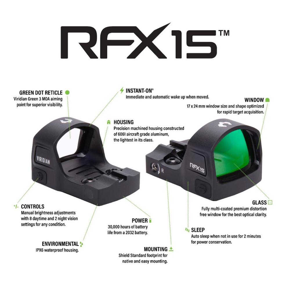 Viridian RFX15 Micro Green Dot Sight - image 7 of 8