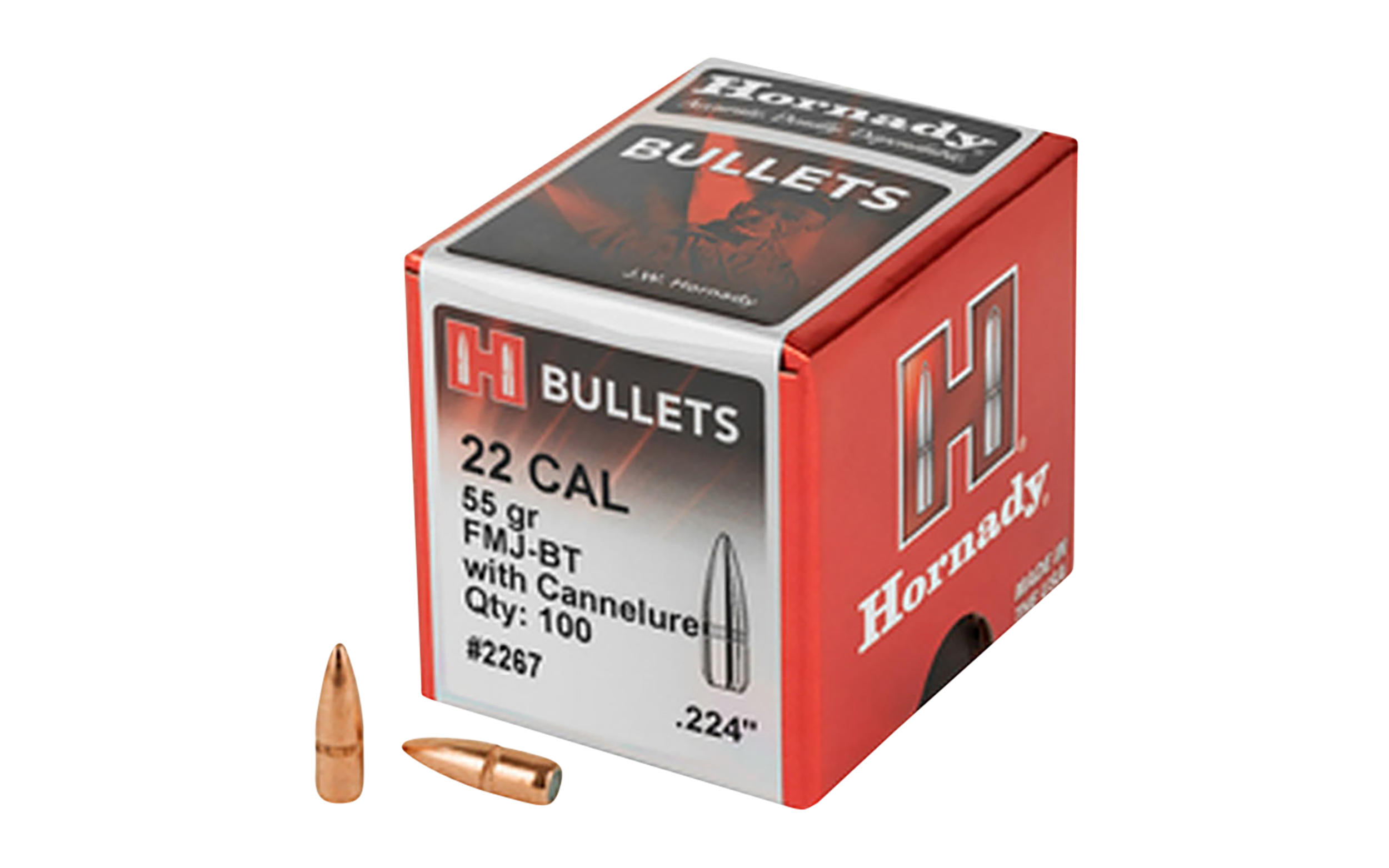 Hornady Traditional 22 Cal .224 55 gr Full Metal Jacket Boat Tail - image 4 of 5