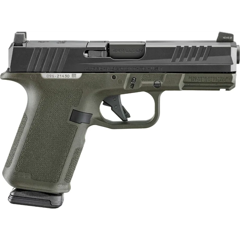 Ruger RXM ODG 9mm 4" Optic-Ready Tritium Sight 15+1 Flat Trigger Green Cerakote Pistol