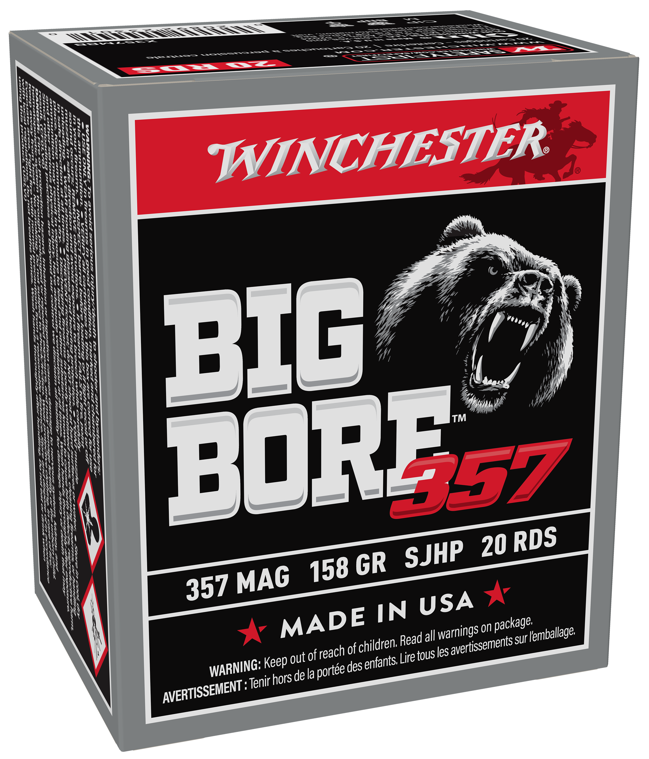 Winchester Big Bore 357 Magnum 158 Grain Jacketed Soft Point Ammunition - image 4 of 5