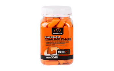 Walker's Game Ear GWP-FP-50PK Disposable Foam Ear Plugs 32 dB NRR (50 Pair)