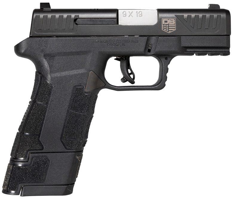 Diamondback DB0300P001 AM2  Sub-Compact Frame 9mm Luger 17+1, 3.50" Stainless Steel Barrel, Black Nitride Serrated Stainless Steel Slide, Black Polymer Frame w/Picatinny Rail & Polymer Grip