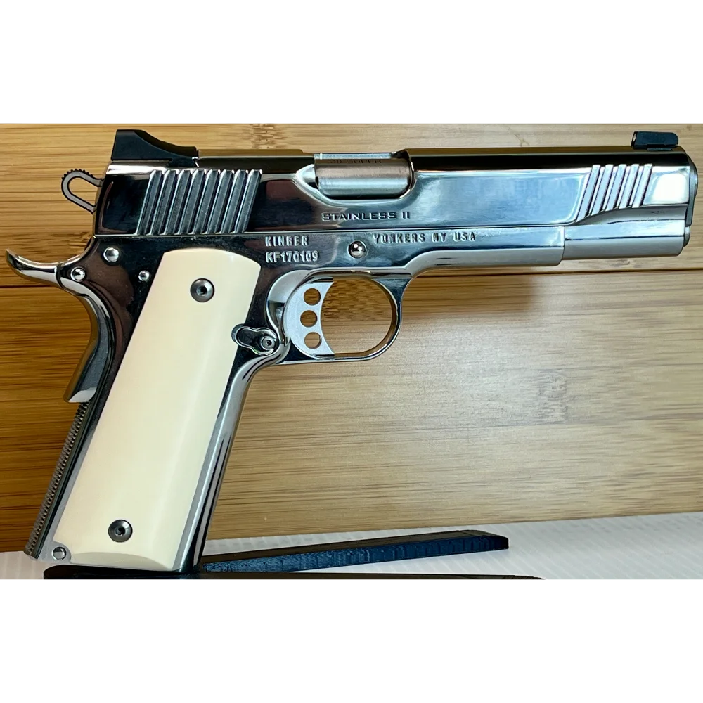Kimber High Polish Stainless II 1911 38 Super Pistol 9RD