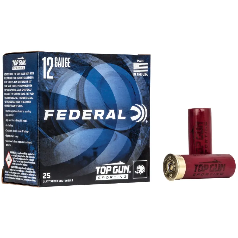 FEDERAL TOP GUN 12GA 2.75" 1250FPS #8 1 OZ 25RD