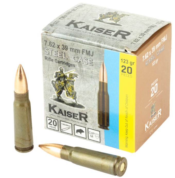 KAISER 7.62X39 123GR FMJ BOXER PRIMER NON CORROSIVE AM8313