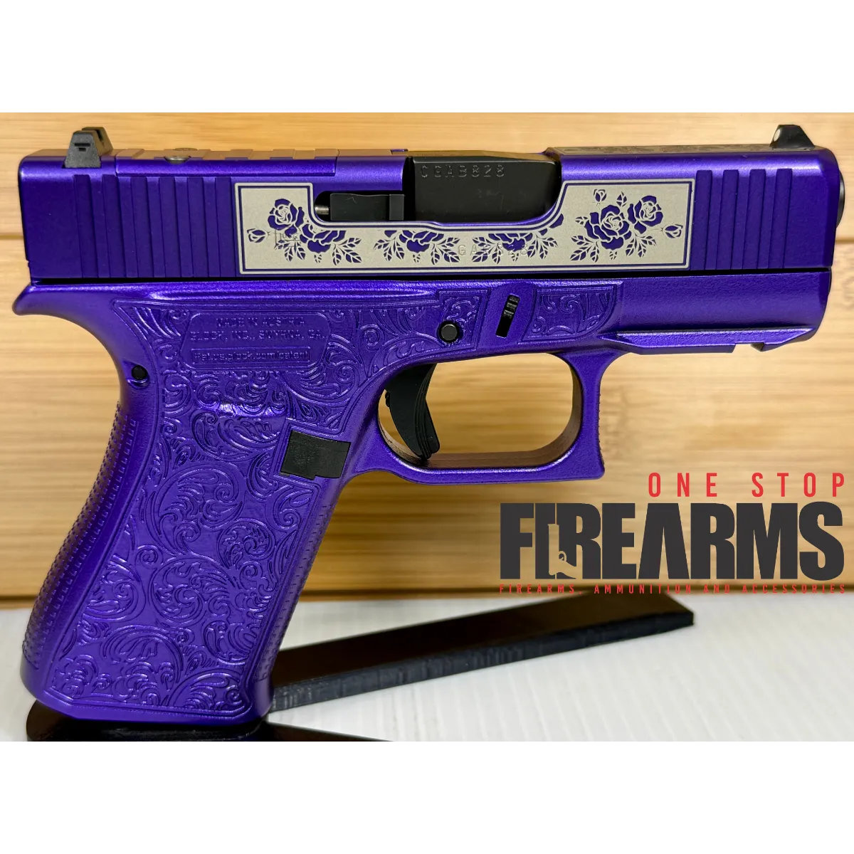 Glock 43X Purple "Glocks N Roses" 9mm 10 Rd Pistol