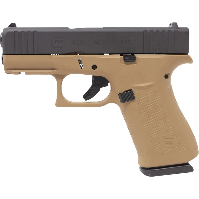 GLOCK 43X DDE W/ BLACK SLIDE 9MM 10 ROUND RAIL PISTOL