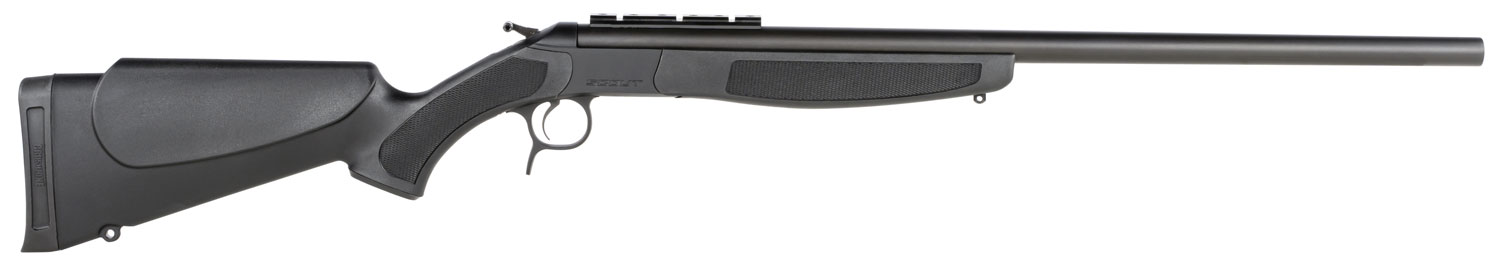 CVA CR4830 Scout Full Size 450 Bushmaster 1 Shot 25" Matte Blued Steel Barrel, Rail Mount Steel Receiver, Black Fixed Synthetic Stock