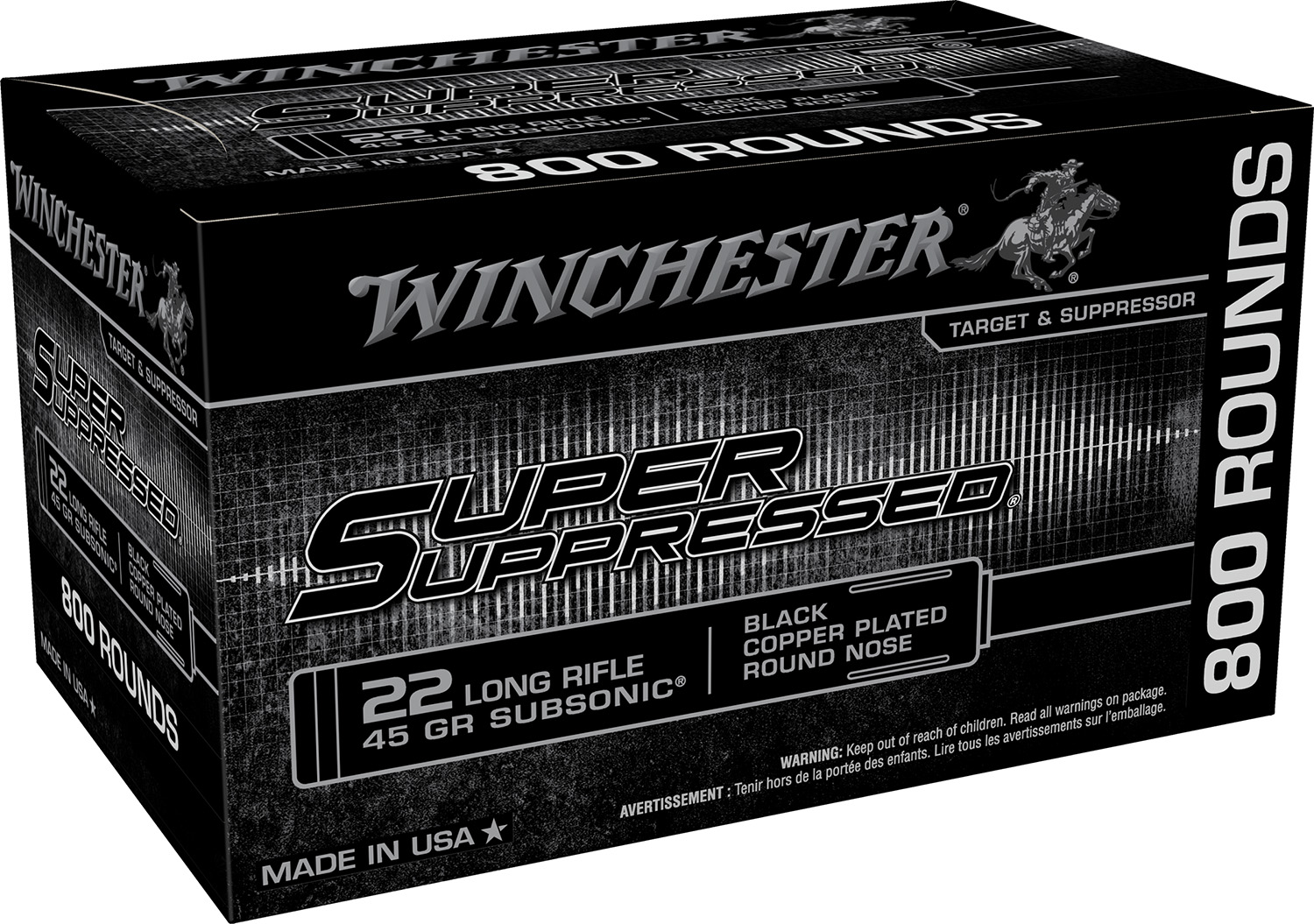 Winchester Super Suppressed .22 LR 45gr 800rd