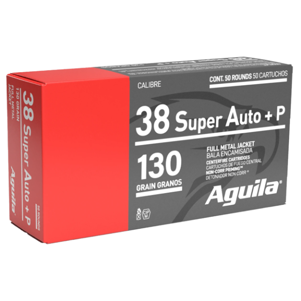 Aguila Target & Range 38 Super 130Gr +P 50 Rd Ammo
