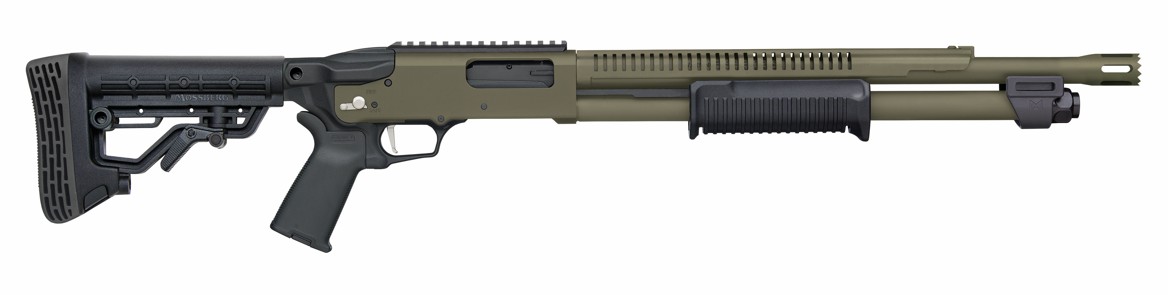 MOSSBERG 590R SECURITY TACTICAL 12 GA 18.5IN BARREL 6RD OD GREEN CERAKOTE STANDOFF - NO SIGHTS 50757