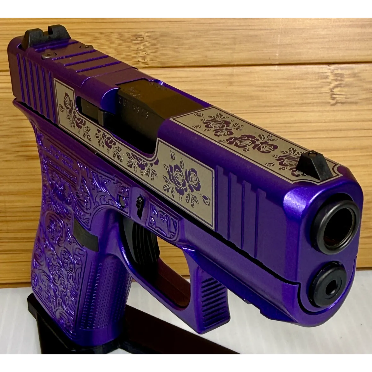 Glock 43X Purple "Glocks N Roses" 9mm 10 Rd Pistol