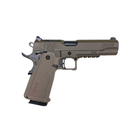 Tisas USA 1911 Duty DS Pistol - 9mm Luger, 5in, 18+1, Coyote Brown Cerakote - image 5 of 6