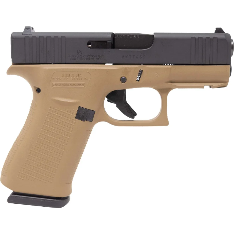 GLOCK 43X DDE W/ BLACK SLIDE 9MM 10 ROUND RAIL PISTOL