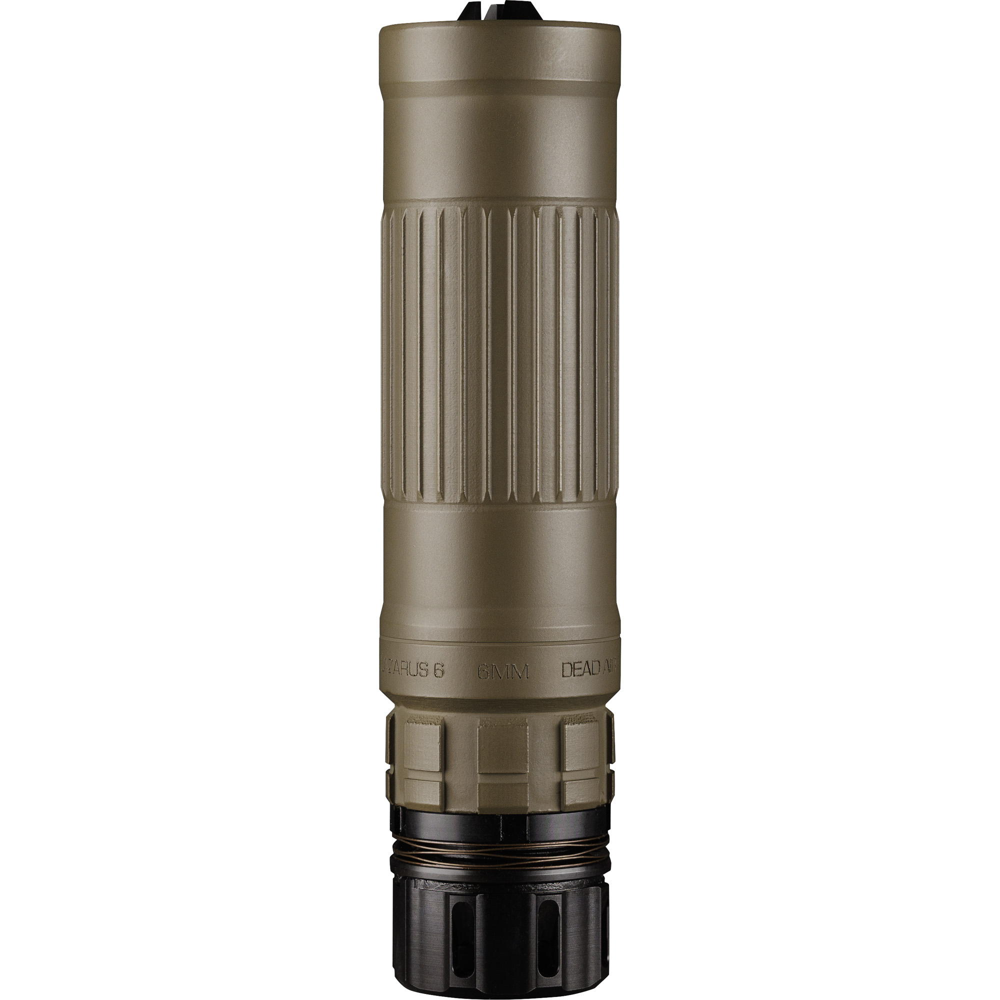 Dead Air Armament Lazarus 6 Suppressor, 6mm, KeyMo Mount, Flat Dark Earth