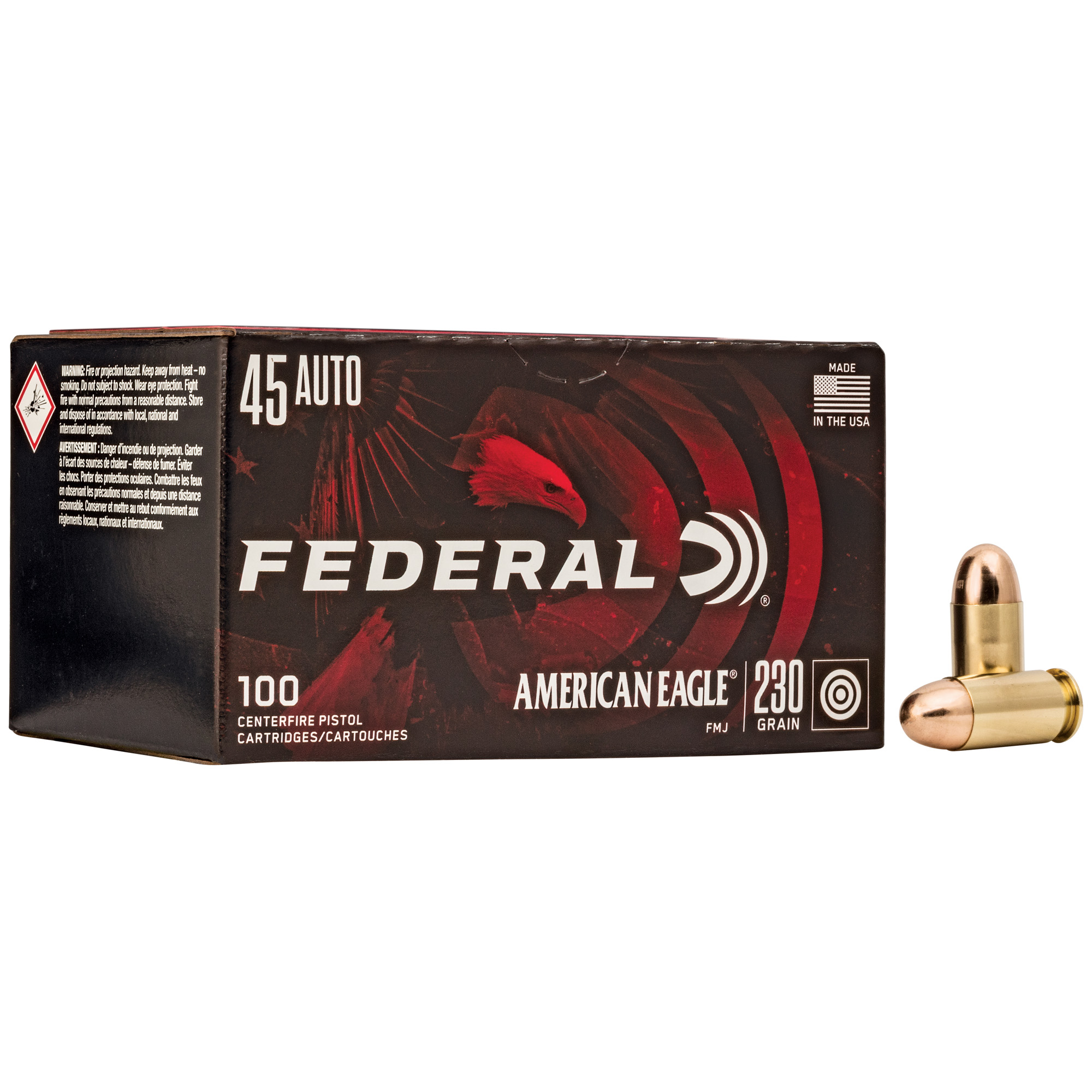 Federal American Eagle 45 ACP 230gr Full Metal Jacket - 100 Per Box