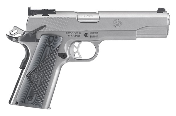 Ruger SR1911 Single .45 ACP 5 8+1 Stainless Steel Grip-Frame Grip Stainless 6736 Pistol