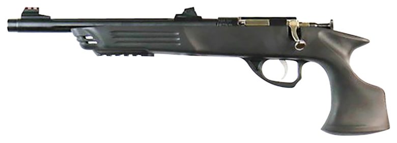 Crickett KSA793 Adult Pistol 22 WMR 1rd Blued Barrel 10.50" Blued Steel Threaded Barrel, Black Synthetic Grips