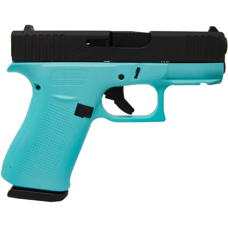 GLOCK 43X ROBINS EGG W/ BLACK SLIDE 9MM 10 ROUND PISTOL