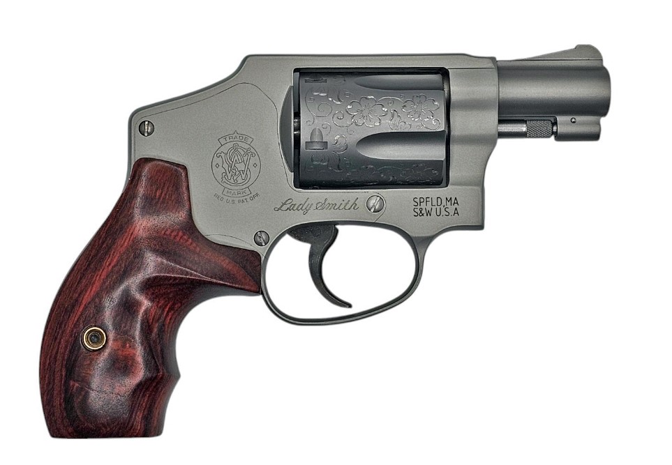 SMITH AND WESSON 642 LADYSMITH 38SPL DAO 5RD ENGRAVED CYLINDER 163808ENG