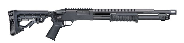 MOSSBERG 590R 12/18.5 6+1 BLK BREACHER