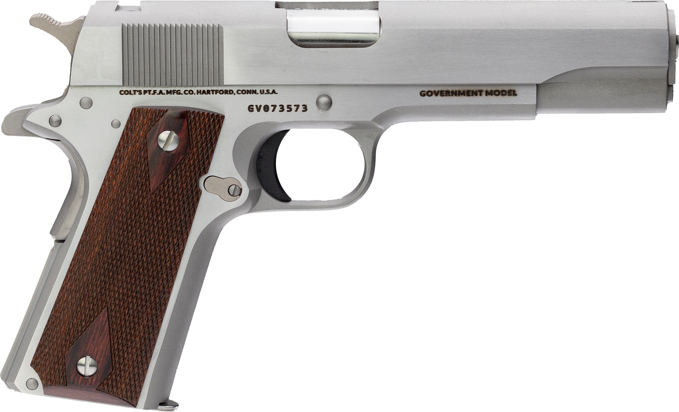 Colt 1911 Classic 5" Stainless .45 ACP — 7rd No Sights