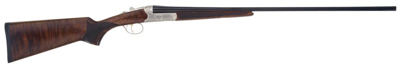 TriStar 38112 Bristol SxS 12 Gauge 28" 2rd 3" Silver Engraved with 24K Gold Inlay Rec Oiled Turkish Walnut Stock Right Hand (Full Size) Includes 5 MobilChoke