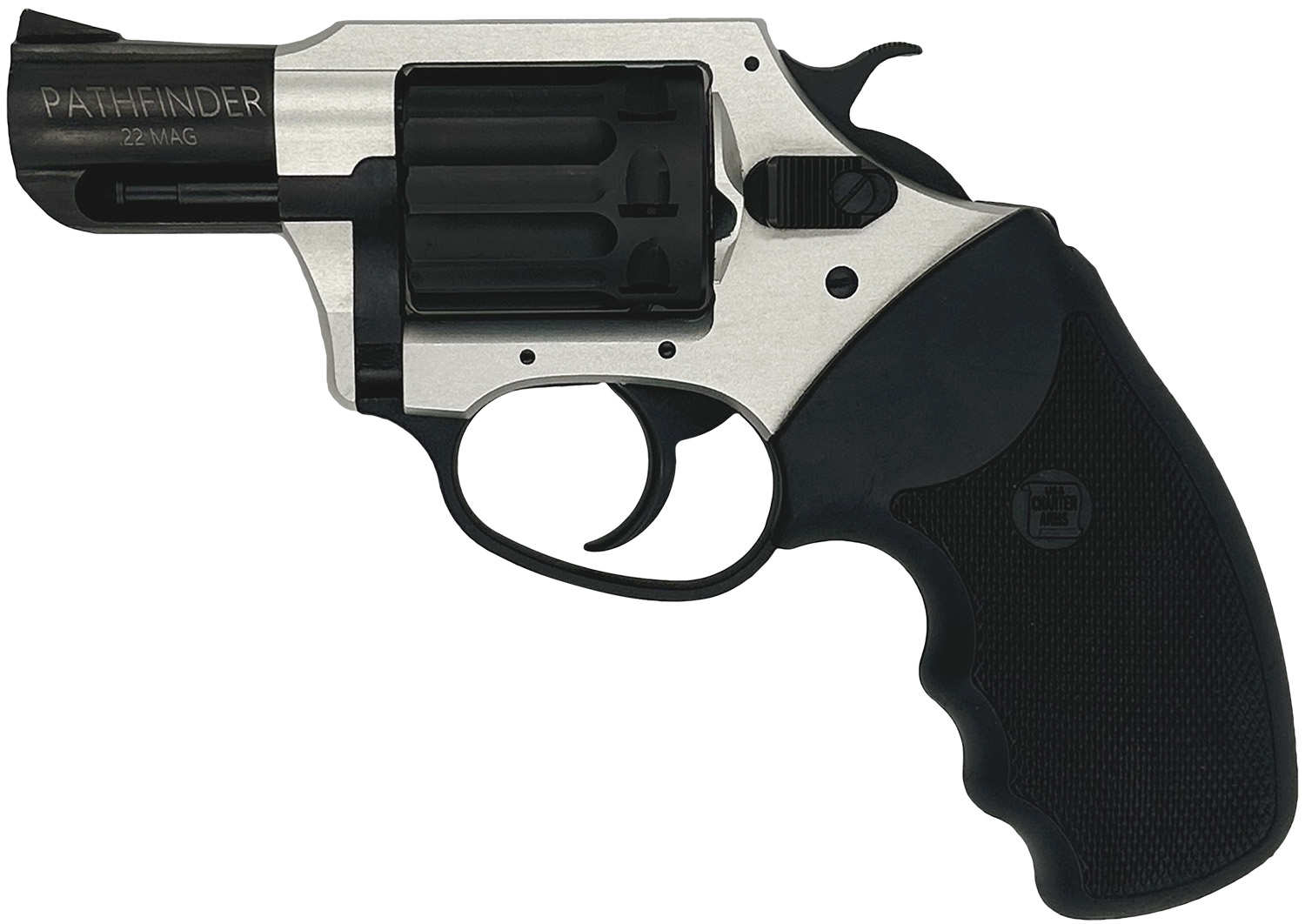 Charter Arms 52329 Pathfinder Lite 22 Mag, 8 Shot 2" Black Passivate Stainless Steel Barrel & Cylinder, Anodized Aluminum Frame w/Black Finger Grooved Rubber Grip, Exposed Hammer