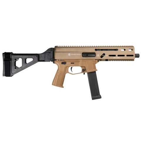 Grand Power Stribog SP10A3 Pistol - Black | 10mm | 8" Threaded Barrel | 20rd | SBT Brace