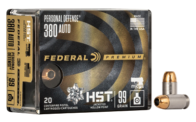 Federal Premium HST 380ACP 99gr JHP 20rd Box