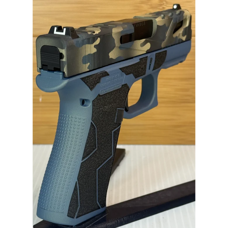 Custom Glock 43X Breakup Blue Camo 9mm 10 Round Pistol