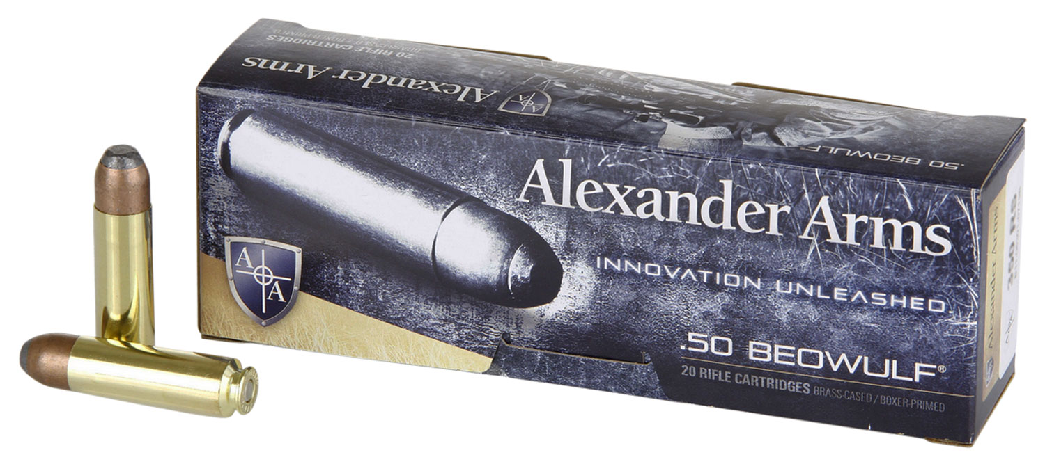 Alexander Arms .50 Beowulf 400gr FP Ammo 20rd Box